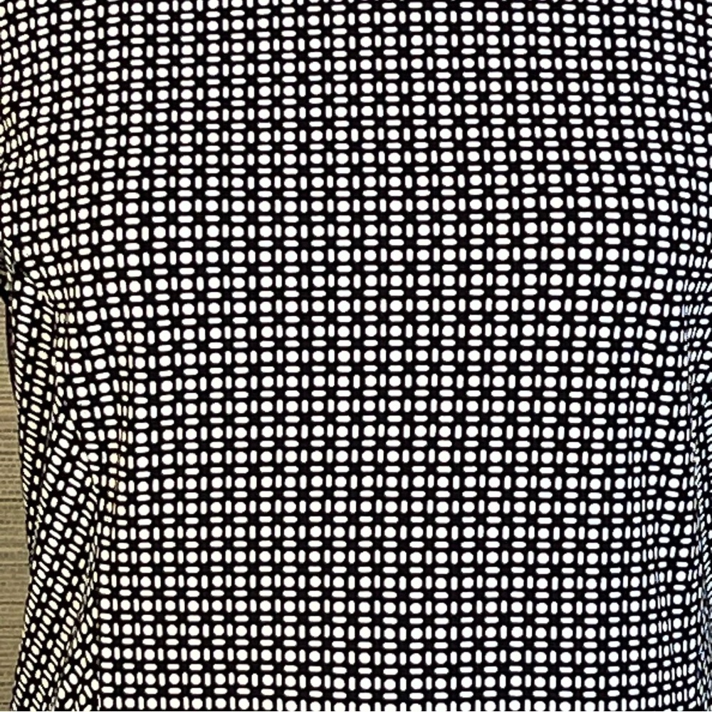 J. McLaughlin Black White Catalina Cloth Catalyst Dress Women’s Medium Pockets - Picture 3 of 9